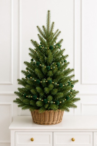 Girlanda welurowa zielono-złota 180cm (3054)