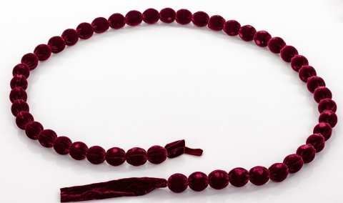 Girlanda z bombek 4cm burgund welur (186233)