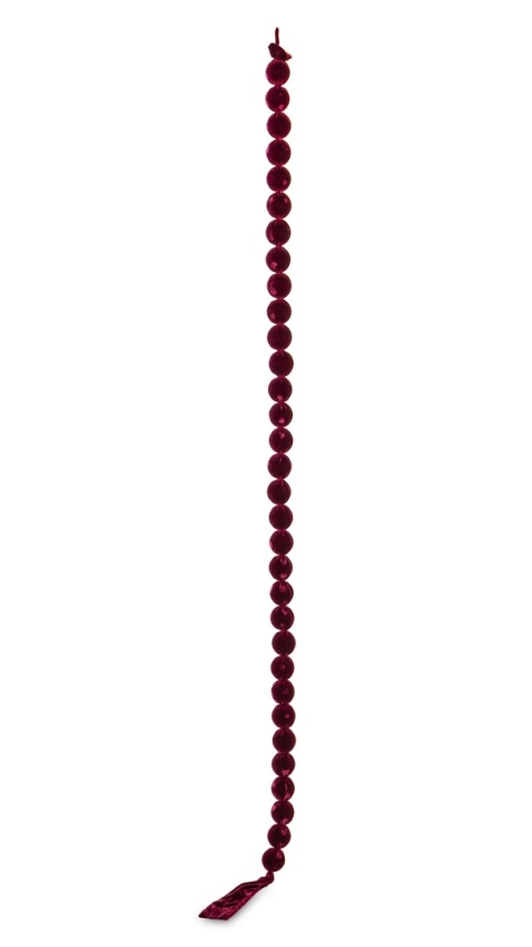 Girlanda z bombek 6cm burgund welur (186222)
