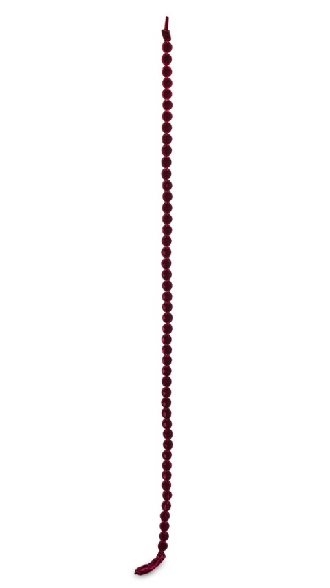 Girlanda z bombek 6cm burgund welur (186222)