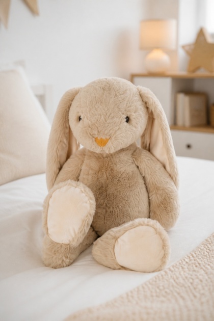Królik pluszowy 70cm beżowy długie uszy (550482)