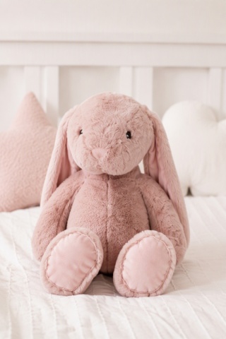Królik pluszowy 70cm różowy długie uszy (550482)