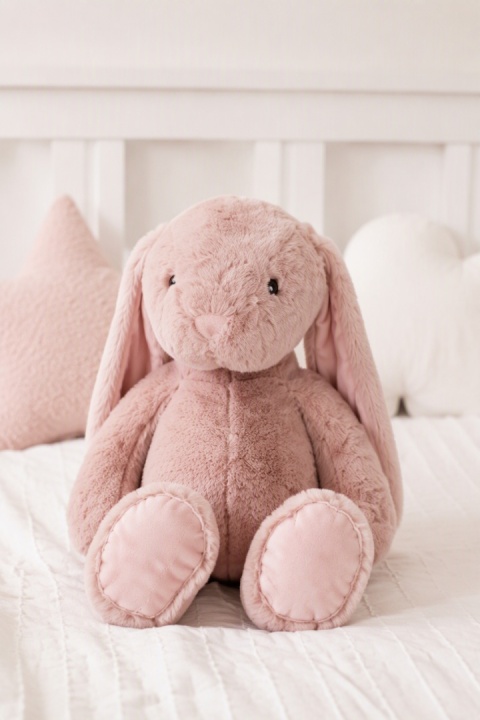 Królik pluszowy 70cm różowy długie uszy (550482)