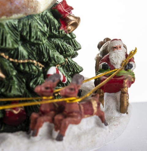 11 cm water globe, moving Christmas tree and base, music box (131594)
