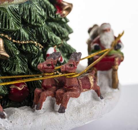 11 cm water globe, moving Christmas tree and base, music box (131594)