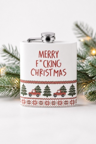 270ml Metal Hip Flask – Merry Christmas (558906)