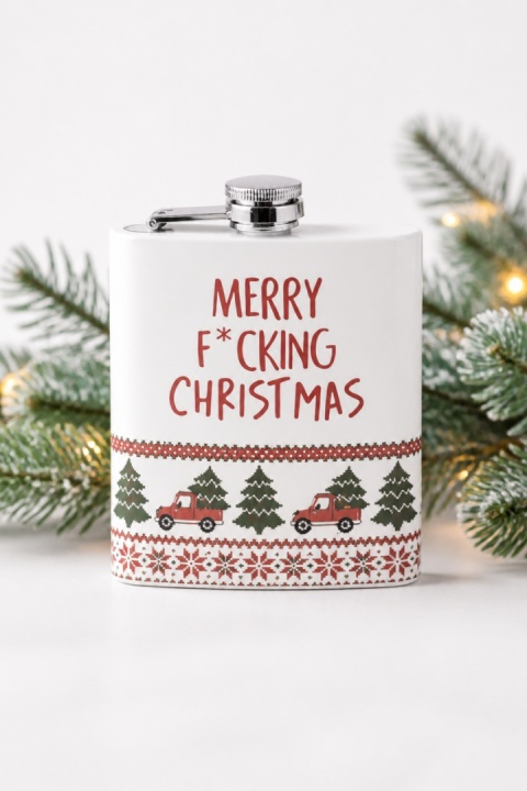 Piersiówka metalowa 270ml Marry Christmas (558906)