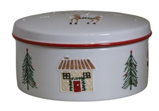Pojemnik ceramiczny ręcznie malowana duży (8273)