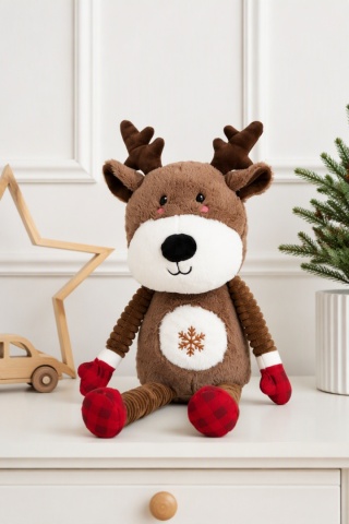 Large plush reindeer, 65 cm, with dangling legs (545495)