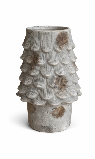 Wazon ceramiczny "naturalny" z motywem szyszki średni (KP0108)