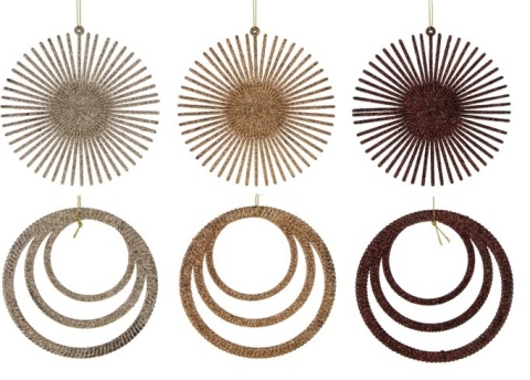 Zawieszka brokatowa miedziana rozeta fi 11,5cm (520742)