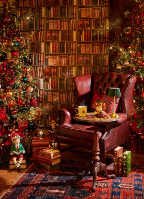Set of three polyresin LED books with timer (480873)