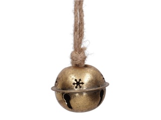Bombka metalowa złota dzwonek fi 6cm (TG81822-2)