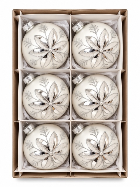 Bombka szklana 8cm LODOWY ORNAMENT (TG83254-1)