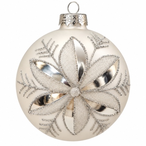 Bombka szklana 8cm LODOWY ORNAMENT (TG83254-1)