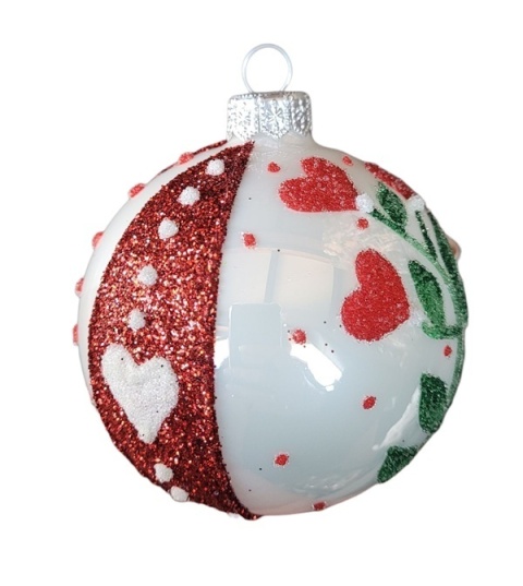 Bombki 120 dekorowane ornament op.4szt.: NA FOLKOWĄ NUTĘ