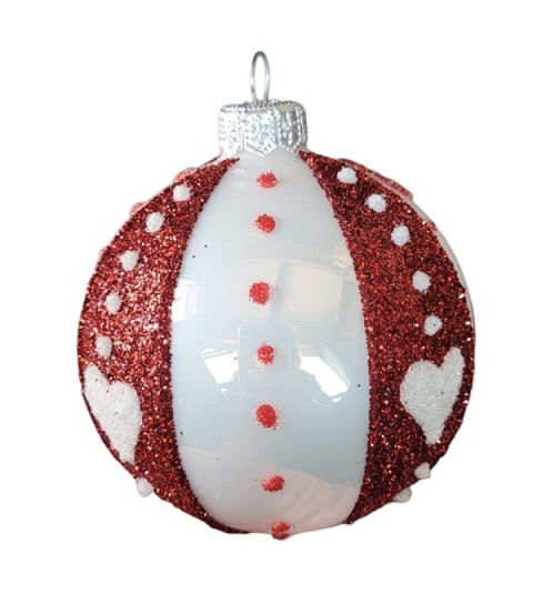 Bombki 120 dekorowane ornament op.4szt.: NA FOLKOWĄ NUTĘ