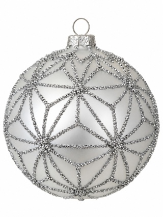 Bombki 80 dekorowane ornament op.6szt.: LODOWA MOZAIKA