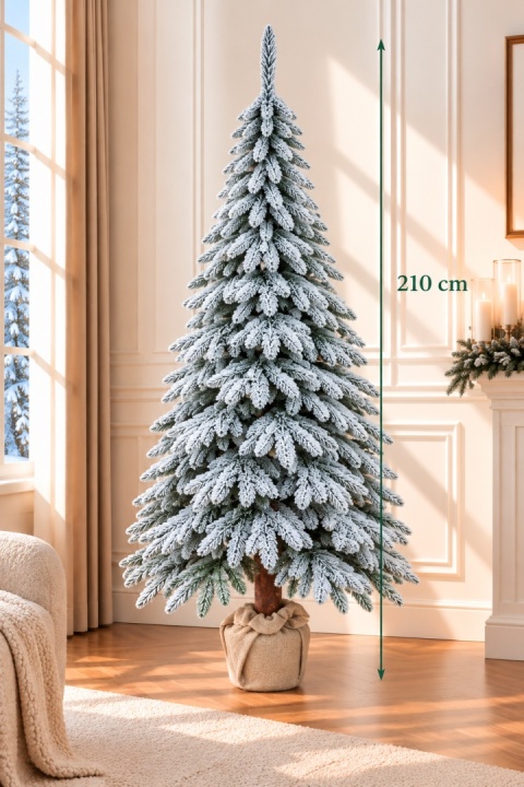 Choinka Tatra PVC Snow 210cm na pniu (DC1007) fi 102cm