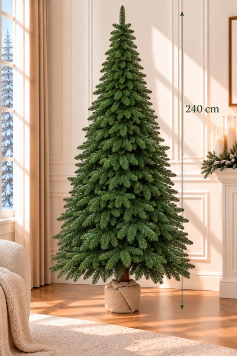 Choinka Tatra zielona PVC 240cm na pniu (DC1004) fi 120cm
