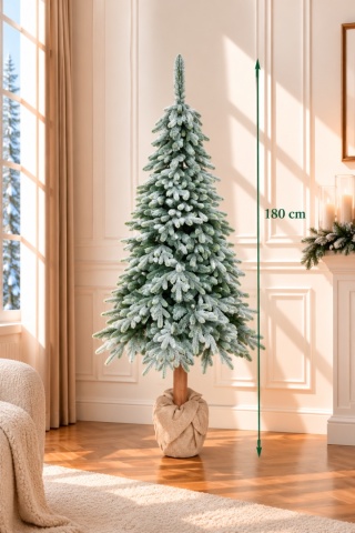 Choinka Uppsala PE Frost 180cm na pniu (DC1116) fi 82cm