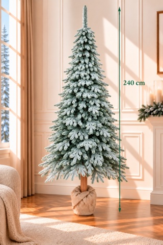 Choinka Uppsala PE Frost 240cm na pniu (DC1118) fi 118cm