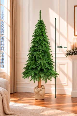 Choinka Uppsala PE Green 180cm na pniu (DC1108) fi 82cm