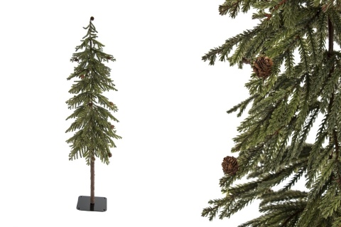 Choinka strzępiasta 120cm silikonowe gałęzie metalowa podstawa (CHOI01004)