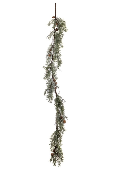 Girlanda 150cm ze srebrnym brokatem i diamencikami (186304)