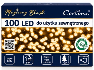Lampki LED 100L 5mb ciepłe (652/21/LED/WW)