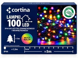 Lampki LED 100L transformator 5mb kolorowe (652/21/LED/M)