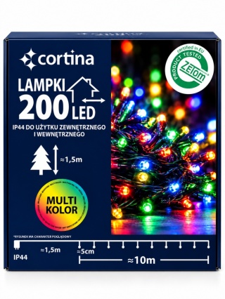 Lampki LED 200L 10mb kolor wew/zew (21/14/LED/M)