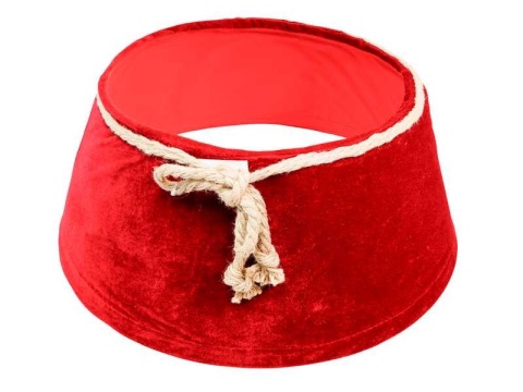 Osłonka pod choinkę welur czerwony (TG61439-2)