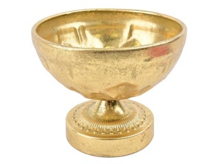 Patera metalowa złota na nóżce (TG82974)