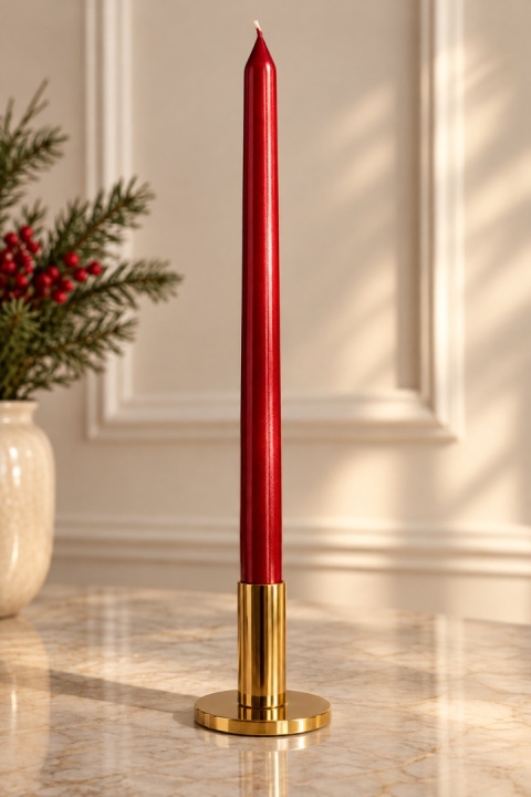 Świeca długa 40cm metalic czerwony (RR0003-T-15)