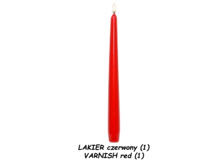 Świeca stożkowa 290/22 LAKIER czerwona