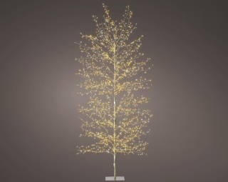 Drzewko 180cm metalowe złote 1755LED ciepłe +bursztyn (491610)
