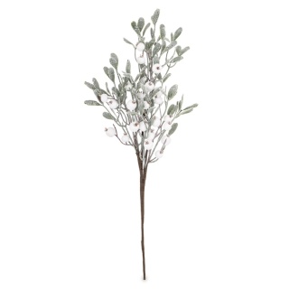 Gałazka 58cm jemioła zimowa białe owoce (180699)