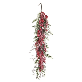 Girlanda 90cm mix gałązek i czerwonych owoców (180669)