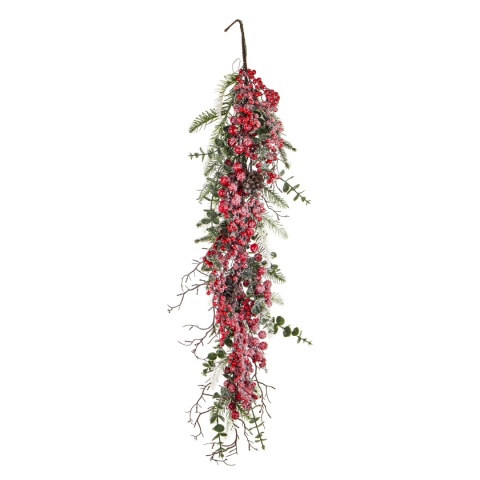 Girlanda 90cm mix gałązek i czerwonych owoców (180669)