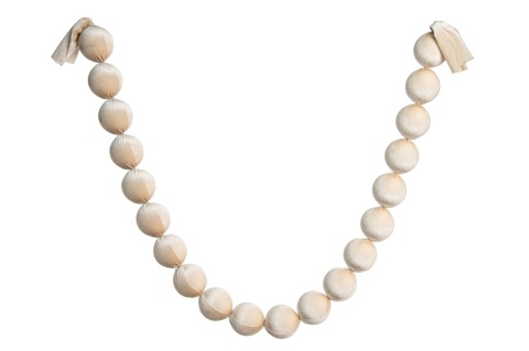 Girlanda welurowa ecru 8cm (OZB07786)