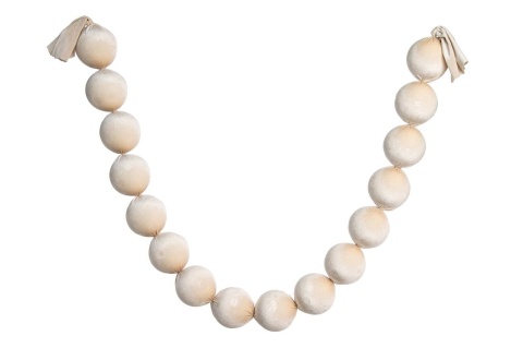 Girlanda welurowa ecru 10cm (OZB07780)