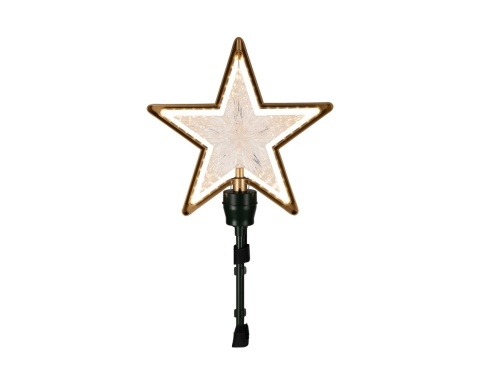 Gwiazda LED na czubek choinki ruchoma USB flash (481632) h:30/50cm