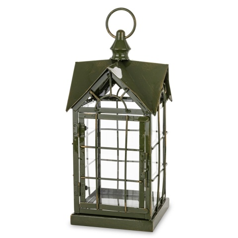 Lampion metalowy ciemna zieleń (185409)
