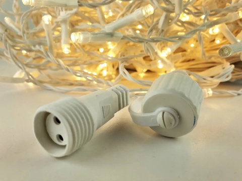 Lampki sople 200LED+gn b.zimny; ciepły flesh 7mb 102/21/FLE/CW+WW biały kabel 5m przyłącze