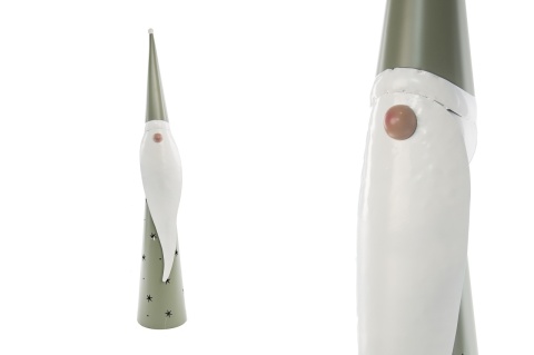 Mikołaj metalowy smukły szałwia 78 cm (OZB07941)