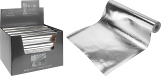 Materiał dekoracyjny skóra srebrna metalizowana 27*200cm (465950;51)-30%